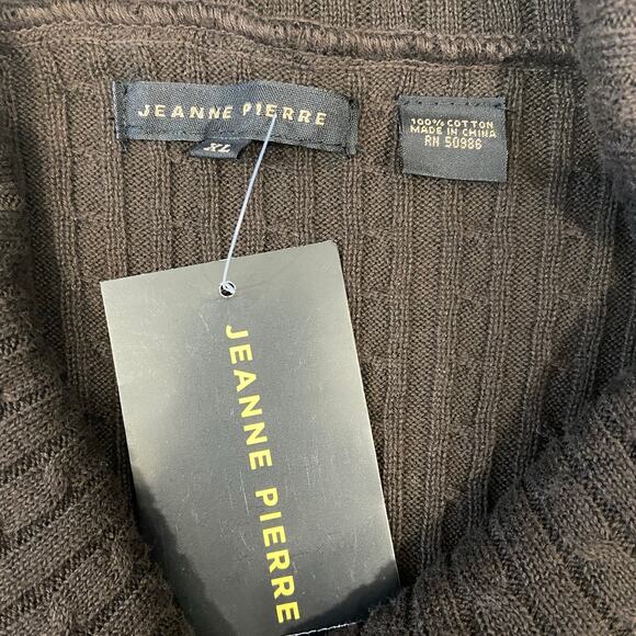Jeanne Pierre Brown Long Sleeves Pull Over Knit Sweater Size XL - Picture 5 of 9